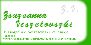 zsuzsanna veszelovszki business card